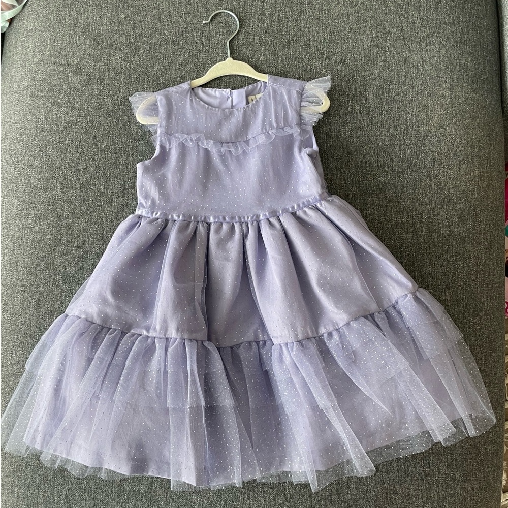 Janie and Jack Glitter Tulle Lavander Dress